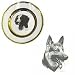 German Shepherd Double Gold Plate, Porcelain by Rosalinde (7.5' diameter)