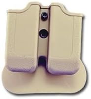 Double Magazine Pouch for BERETTA 92, 96; BROWNING HI-POWER (9/40); BROWNING BDM (9); COLT 2000 (9); EAA WITNESS (9/40); KELTEC P11, P40; MAGNUM BABY EAGLE (9/40); RUGER P89-P95 SERIES (9/40); SIG PRO 9 mm, SPRINGFIELD XD (9/40); S&amp;W SERIES 40, 59, 69; S&amp;W SW99 (9/40); TAURUS 92, 100; TAURUS PT909 (9); Taurus PT800 Series (9 &amp; .40); WALTHER P88, P99 Desert Tan