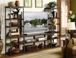 Benetton 54 Inch Entertainment Console Wall Unit with 26 and 44 Inch Piers in Distressed Finish by Hooker Furniture HF 1008 56544 2 Benetton 54-Inch Entertainment Console Wall Unit with 26- and 44-Inch Piers in Distressed Finish by Hooker Furniture HF-1008-56544-2