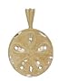 14kt Gold Sand Dollar Charm-PD0890