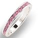 Women's Stone Band Rose Swarovski Crystal Ring, Size: 5-10