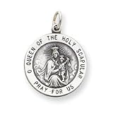 Sterling Silver Our lady of the Holy Scapular Medal Pendant