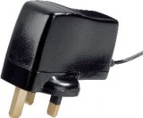 U-Bop // 3 Pin Mobile Phone Mains Charger (Black) - Nokia 6021 (UK) (Nokia 3.5mm Large Pin)