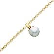 14K Yellow Gold Children's Cultured Pearl Drop Pendant w/15" Chain