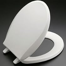 KOHLER K-4689-0 Cachet Round, Closed-Front Plastic Toilet Seat, White