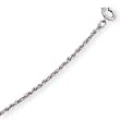 14K White Gold Solid Rope Chain - Length 16"