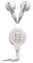 Retractable Earphones For Apple iPod, Music Player