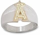 Los Angeles Angels of Anaheim 5/8 10KT Gold A Two Tone Mens Ring - Sterling Silver Jewelry