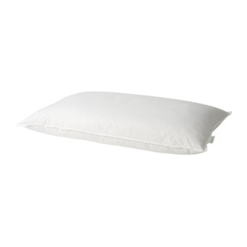 Ikea GOSA PINJE Pillow a low profile down feather pillow stomach sleeper Queen Size Reviews