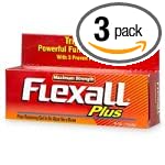 Flex-All Plus Maximum Strength Topical Analgesic Gel, 4-Ounce Tubes (Pack of 3)