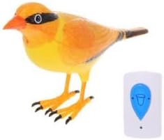 Wireless Sparrow Bird Remote Control Chime Doorbell Yellow