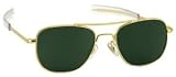Humvee Military Sunglasses Gold Frame 57mm