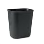 Waste Basket, Fire-Resistant, 15 Quart, 11-1/8"x8-1/4"x12-1/4", Black RUB2541BK