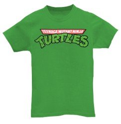 TMNT Teenage Mutant Ninja Turtles Logo Kelly Green Men's Tee