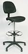 Dakota Designs 1FAU9 Drafting Stool, 24 1/2-34 1/2 In H, Blk