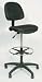 Dakota Designs 1FAU9 Drafting Stool, 24 1/2-34 1/2 In H, Blk