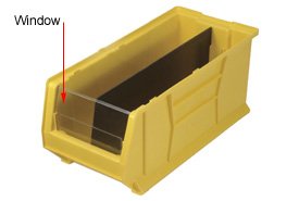 Clear Window For Premium Stacking Bin #238048. Package of 6