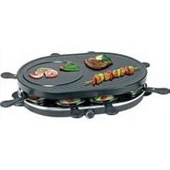Raclette Tisch Grill mit 8 Pf�nnchen und extrastarken 1200 Watt inkl. Antihaftbeschichteter Crepes-Platte NEU + OVP