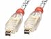 FireWire Cable - Premium 4 Pin Male to 4 Pin Male, Transparent, 0.3m