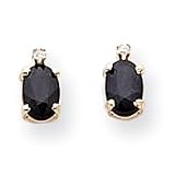 14k Diamond & Sapphire Birthstone Earrings XBE176