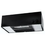 Broan PM Series PM44BL Custom Hood Power Module with 410 CFM Fan, Variable Speed Rotary Controls and Two-Level Light Control: Black