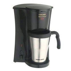 Black & Decker DCM18S Brew-N-Go Coffeemaker with Stainless Steel Travel Mug