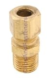5 Brass Male Connectors 5/16