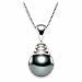 14k gold, 9-10mm Black Tahitian Pearl Pendant