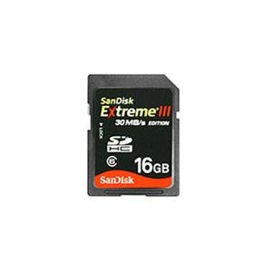 SanDisk 16gb Extreme III 30MB/s Edition SDHC High Performance Card