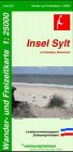 210ABPDCP8L. SL160  Insel Sylt 1 : 25 000: Wander  und Freizeitkarte. Mit Stadtplan Westerland und Plänen von 11 Inseldörfern im Maßstab 1 : 10 000