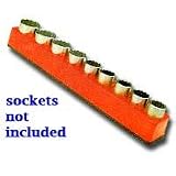 1/2 In Drive Shallow / Deep Socket Organizer w/ Magnetic Base - Solar Orange