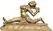 Human Figurine of a Girl in Yoga Position Brass D&eacute;cor