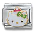 Clearly Charming Hello Kitty Christmas Stocking Cap Cat Animal Theme Licensed Charm Bracelet