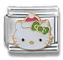 Clearly Charming Hello Kitty Christmas Stocking Cap Cat Animal Theme Licensed Charm Bracelet