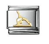 Gymnast White Classic Enamel, Italian Charm by Nomination Charms