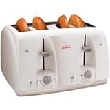 Sunbeam 3823-100 4-Slice Wide Slot Toaster, White