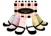 Baby Socks - Mary Jane Pastels Gift Box