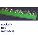 1/4 In Drive Hex Bit Socket Organizer w/ Magnetic Base - 37 Hole - Dark Green