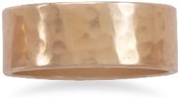 8mm Solid Copper Hammered Ring