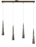 Access Lighting 52054-BS Apollo - Four Light Bar Pendant, Brushed Steel Finish