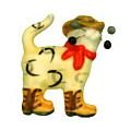 WhimsiClay Tex Fancy Feline Lapel or Brooch Pin