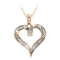 1 4 ct. tw. Diamond Heart Pendant in 10K Yellow Gold by Littman Jewelers