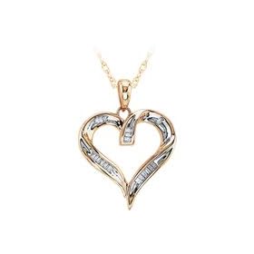 1 4 ct. tw. Diamond Heart Pendant in 10K Yellow Gold by 