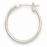 14kt White Gold Hoop Earrings- ES1431