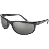 Mens RayBan Predator 2 Polarized Sunglasses Black Gloss_Grey Polarized One Size