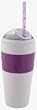 Copco 16-Ounce Cold Beverage Travel Cup with Straw, Purple Jacks