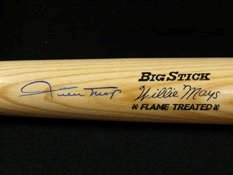 Mays, Willie Autographed/Hand Signed Big Stick Bat With Name Ingraved