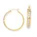 14K 2-TONE DIA-CUT EARRINGS