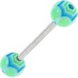 Lime Blue MARRACAS Barbell Tongue Ring