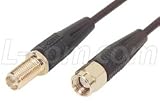 RG174 Coaxial Cable Reverse Polarized SMA M-F 25.0 ft